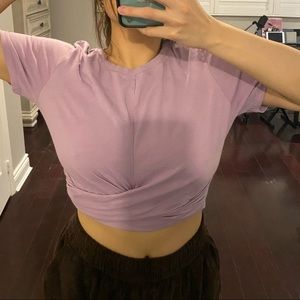 Wilfred Elastic Waist + H&M Twist Front Crop Tees